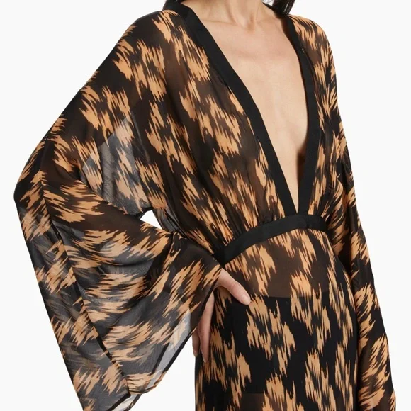 SOLD OUT Malibu Black and Brown Maxi Dress - Picture 2 of 3